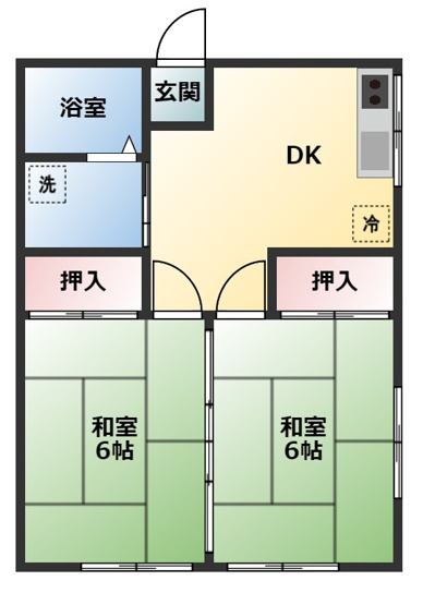 【間取り】 | 吉田ハイツ | ＜吉田ハイツ＞