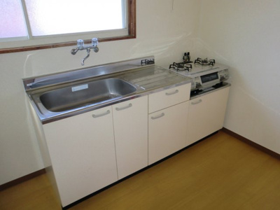 【キッチン】 | 吉田ハイツ | ガスコンロは付いておりません。