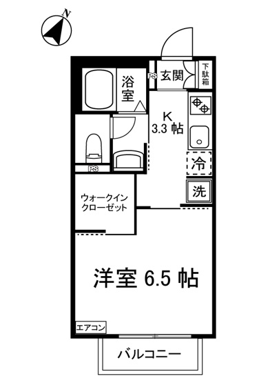 【間取り】 | コンフォールオリモ | はじめての一人暮らしの方や学生さんにオススメ！1Kタイプのお部屋です♪なんと言っても最上階なのが嬉しい♪
