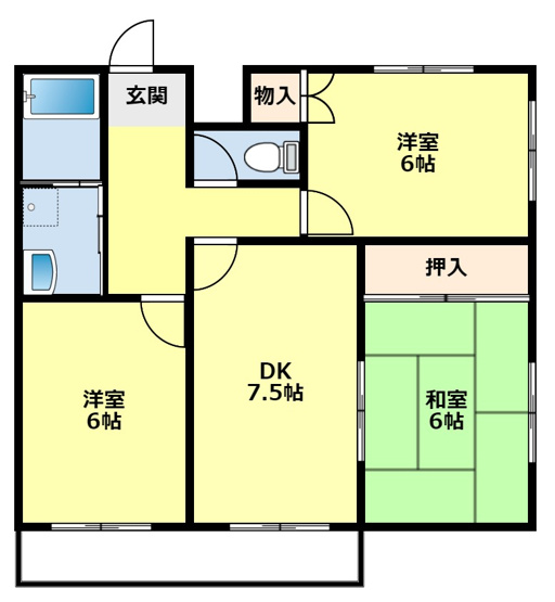 【間取り】 | 第二サンハイツ川原