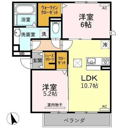 セジュール・サイト　Ａ棟の間取り