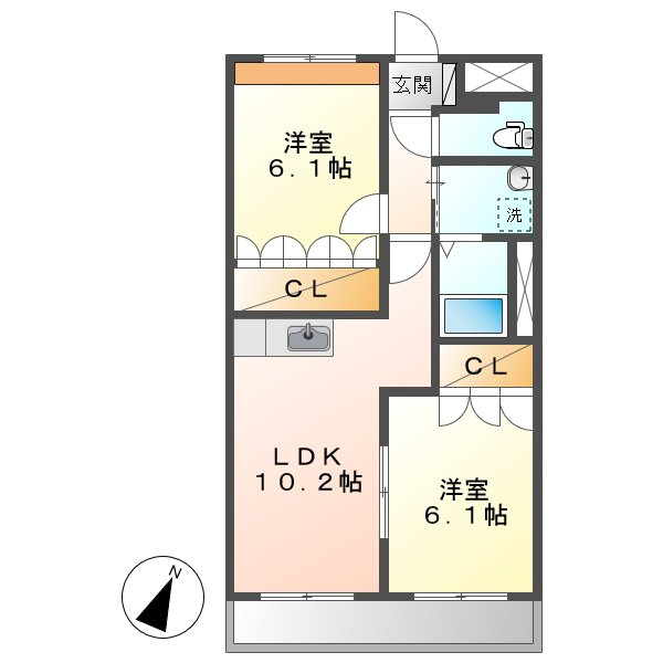 メゾン白羊館の間取り