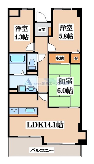 【間取り】 | 住道ファーストハイツ