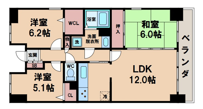 【間取り】 | オレンジフラット