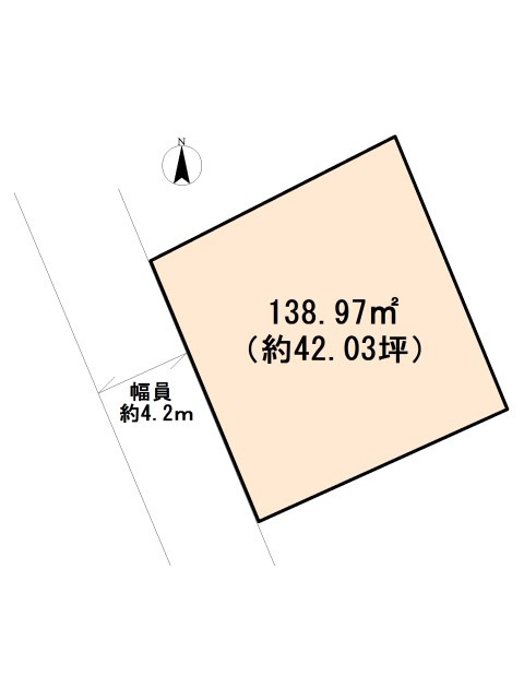 東松山市野田 土地42坪の土地図