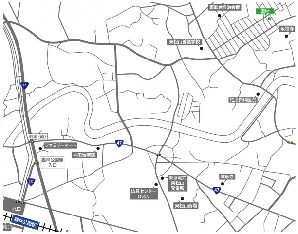 東松山市野田 土地42坪の周辺
