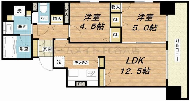 【間取り】 | プレサンスタワー北浜