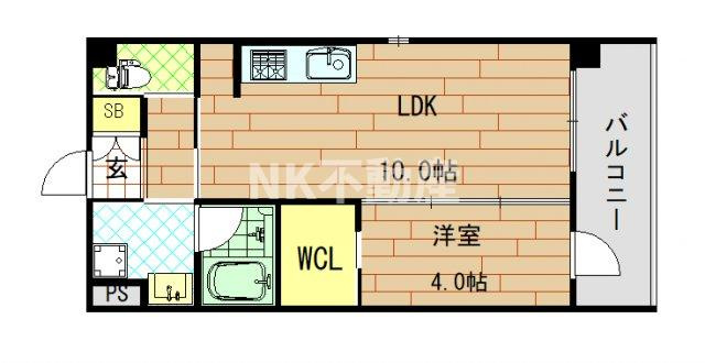 【間取り】 | グランドゥーエ永和駅前(河内永和賃貸） | 間取りです