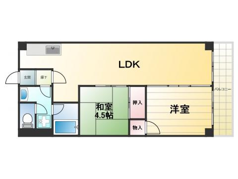【間取り】 | グレイスハイツ新神戸