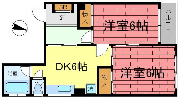 【間取り】 | 城内マンション