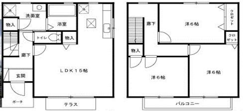 エステリーオA棟の間取り