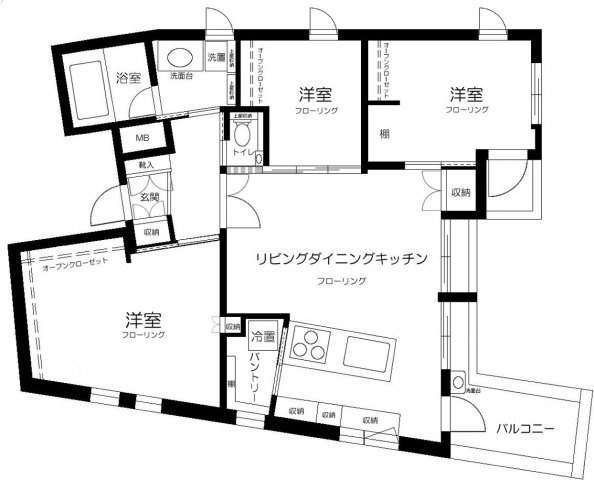 小石川フィエルテの間取り|3LDK