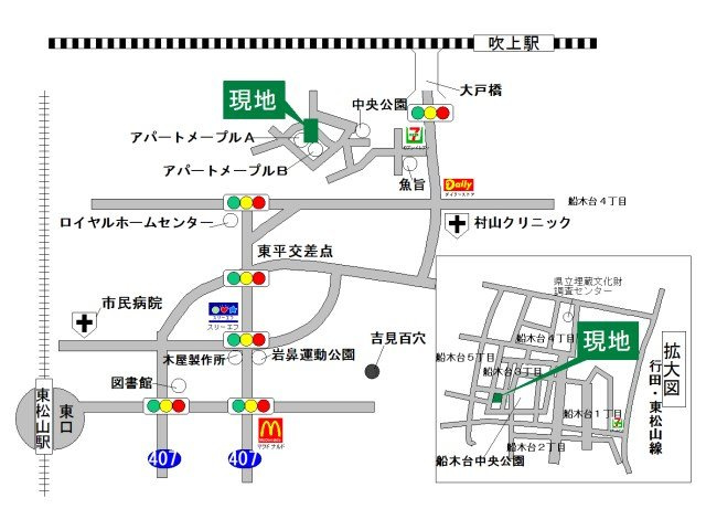 熊谷市船木台３丁目　土地１２９坪の周辺