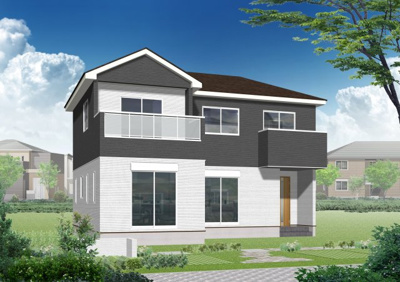 【外観パース】 | 岩槻区　上里　全1棟　1号棟　36坪　オープンハウス開催中 | 3540からさらに2,599万円に価格変更です。完成済みです。