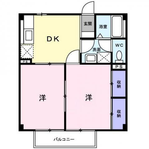 【間取り】 | メゾン・フルール | 反転タイプ
