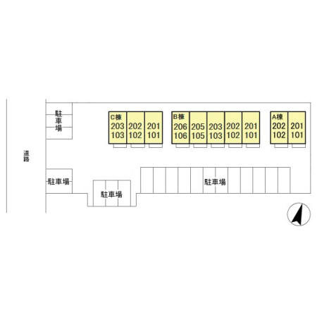 コーポウインズBの区画図