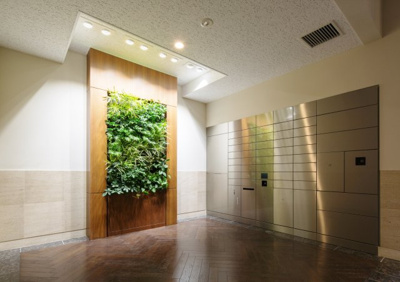 【エントランス】 | セルアージュ横濱桜木町ラフィネ | エントランスはオシャレなミドリエを採用。