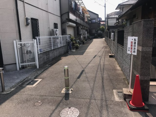 サン・タウン御領の前面道路含む現地写真