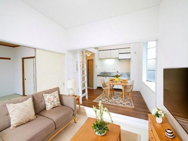 City PALACE21　郡山九条　パート1の居間・リビング|CGで家具等を配置したもので家具等は含まれません