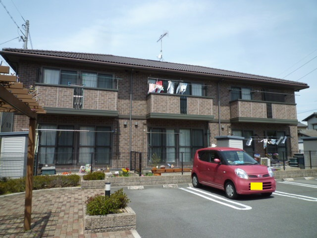 倉敷市福田町古新田のアパートの外観