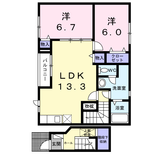 オブコニカの間取り