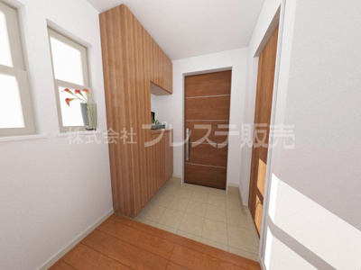 【玄関】 | 奈良市藤ノ木台１丁目の新築一戸建 全５区画 | Ｂ号地玄関完成イメージ