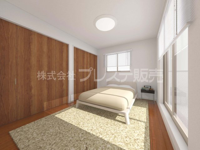 奈良市藤ノ木台１丁目の新築一戸建 全５区画の洋室|Ｂ号地２階洋室（主寝室）完成イメージ／全室南向きですので、陽あたり良好です♪