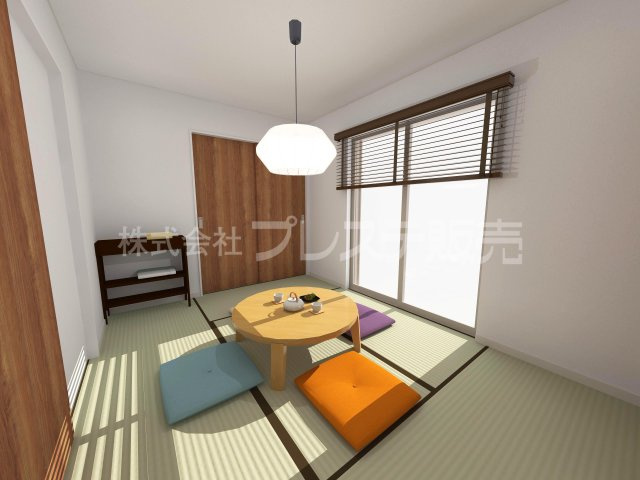 奈良市藤ノ木台１丁目の新築一戸建 全５区画の和室|Ｂ号地和室完成イメージ／南向きですので、陽あたり良好です♪
