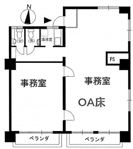 台東区寿３丁目の事務所の間取り
