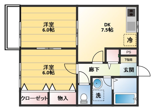 【間取り】 | さくら日のハイツ