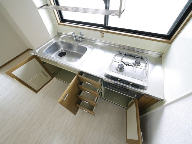 サニーコートB（杏町）のキッチン|きれいなキッチンです