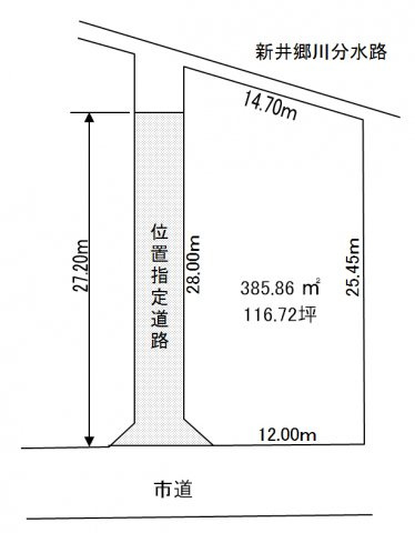 【土地図】 | 新潟市北区新元島町　116.72坪