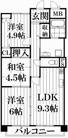 【間取り】 | ラフィーネ鶴見緑地