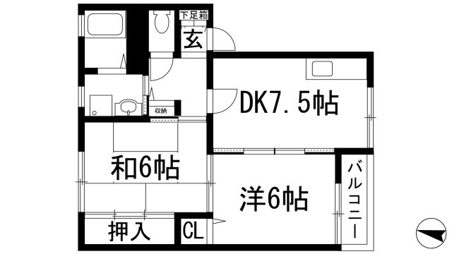 【間取り】 | センターフィールド宝塚1