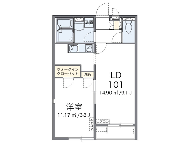 【間取り】 | レオネクストみやびⅢ