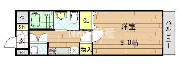 【間取り】 | インパレス小阪（河内小阪賃貸） | 間取りです