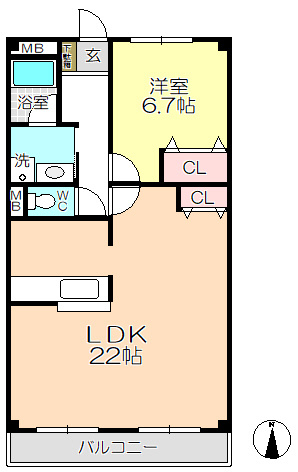 【間取り】 | フローリーハイツⅡ