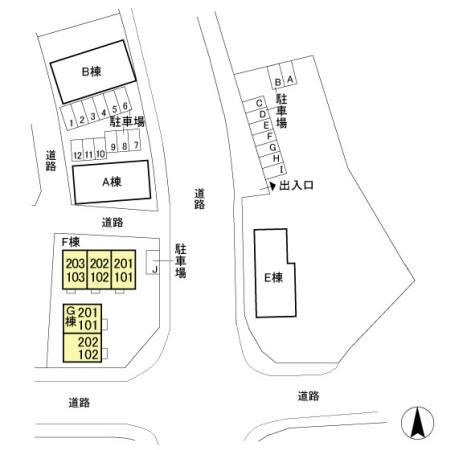 グリーンヒルズＧ棟の居間・リビング