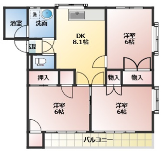 【間取り】 | アップルガーデンＡ