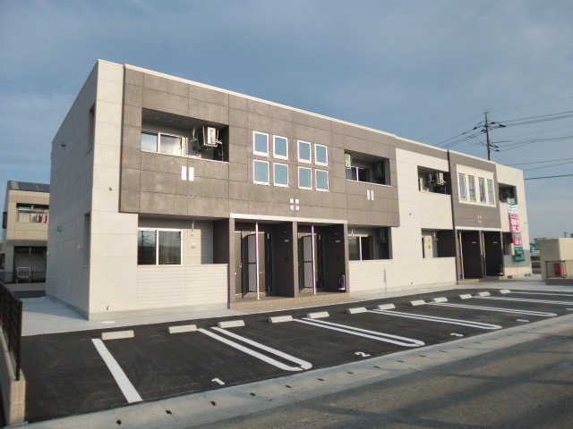 倉敷市真備町有井のアパートの外観