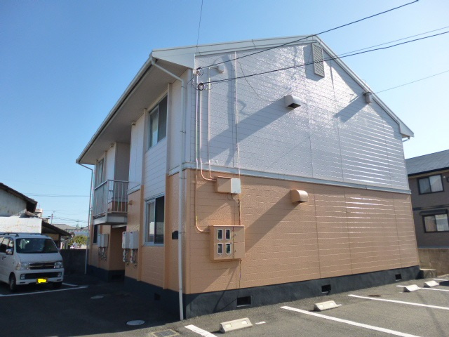 倉敷市茶屋町のアパートの外観