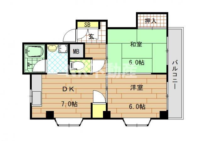 【間取り】 | サンライフ若江東（若江岩田賃貸） | 間取りです
