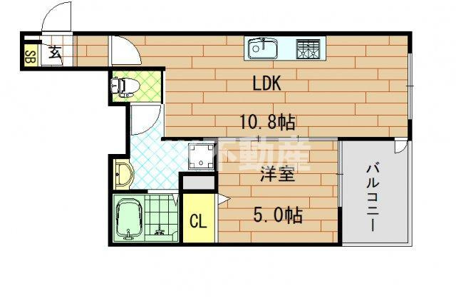 【間取り】 | FERIO(フェリオ）（河内永和賃貸） | 間取りです