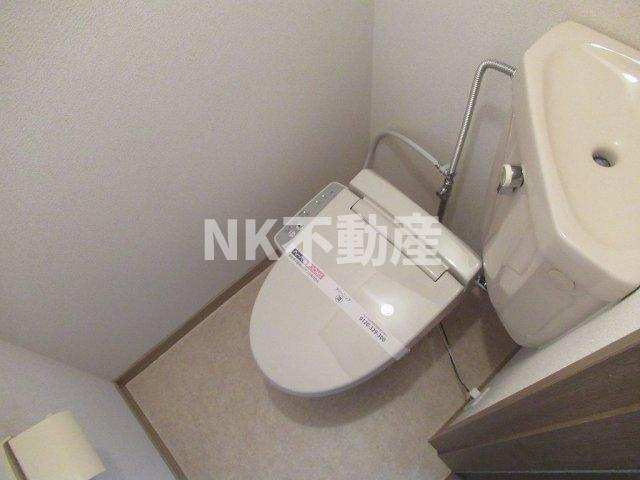 【トイレ】 | ガリューコート菱屋西（長瀬賃貸） | 温水洗浄便座です