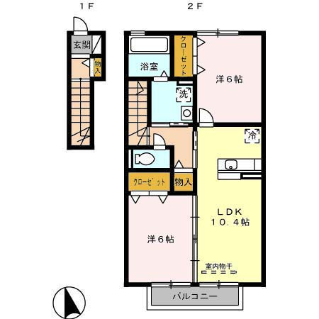 グランディールＣの間取り