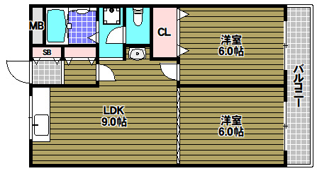 メゾンドタカの間取り