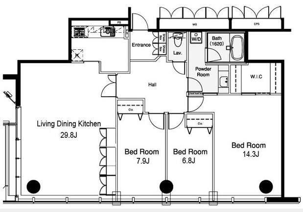 港区浜松町１丁目の賃貸マンションの間取り