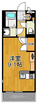 【間取り】 | ミランダ浪華Ⅴ