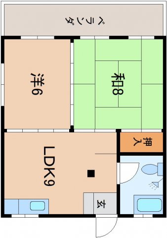長嶺アパートの間取り