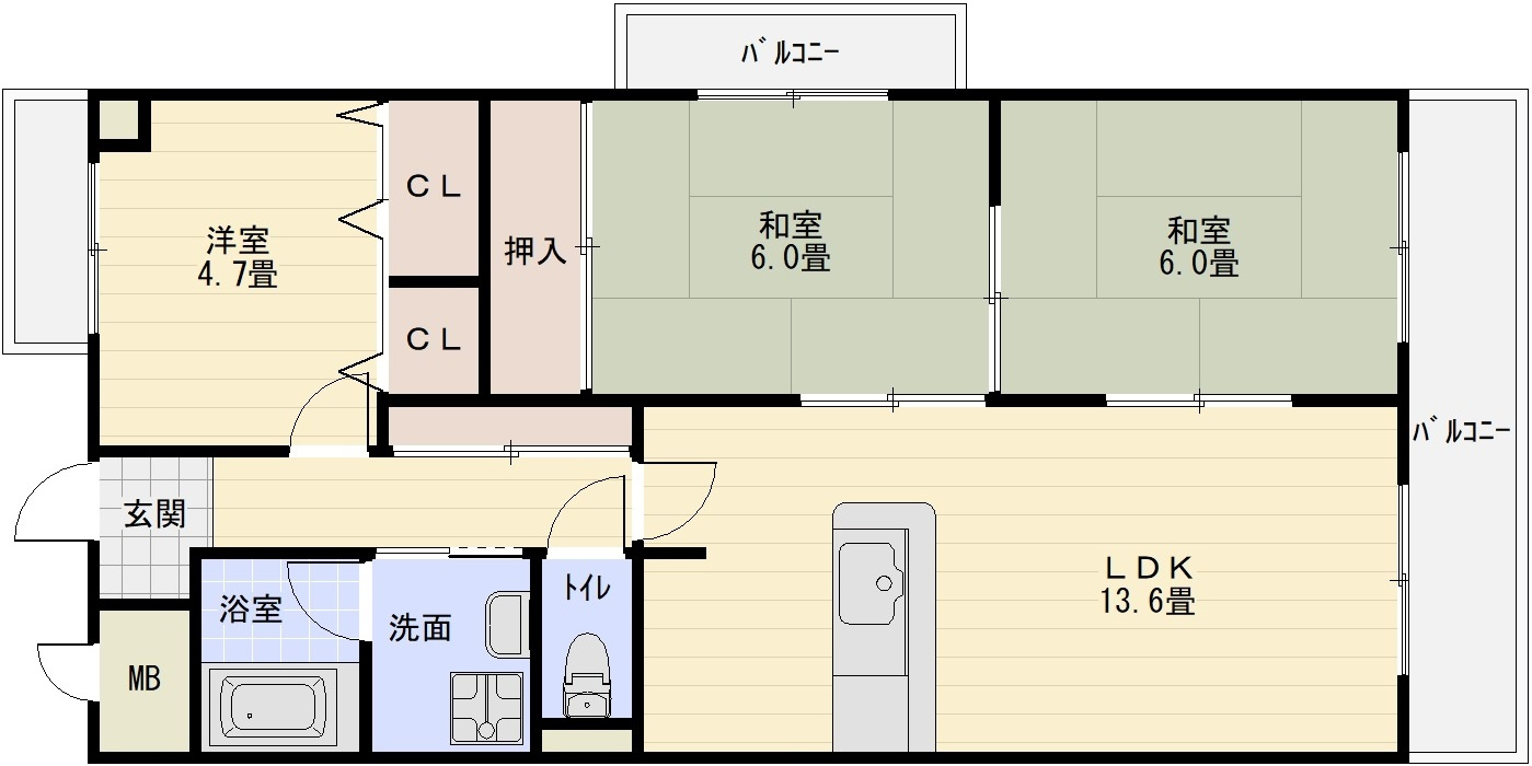 グランドゥール緑ヶ丘の間取り